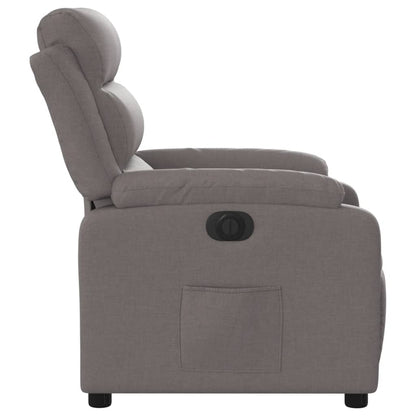 vidaXL Relaxsessel Elektrisch Taupe Stoff