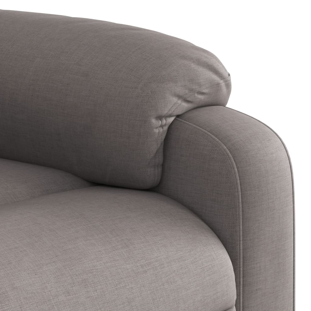 vidaXL Relaxsessel Elektrisch Taupe Stoff
