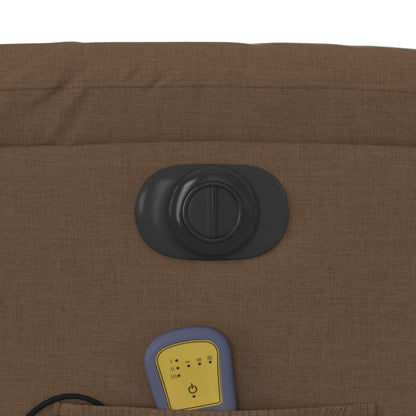 vidaXL Massagesessel Elektrisch Braun Stoff