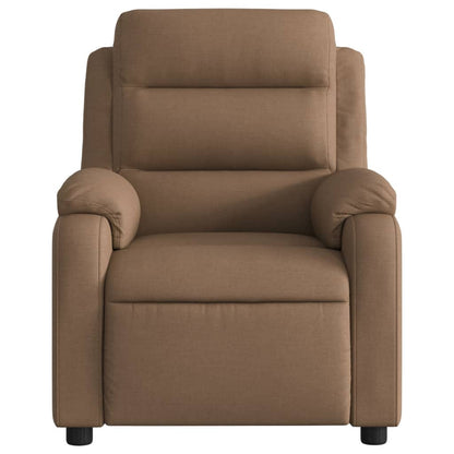 vidaXL Massagesessel Elektrisch Braun Stoff