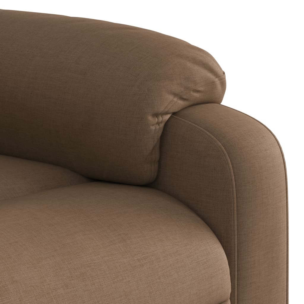 vidaXL Massagesessel Elektrisch Braun Stoff