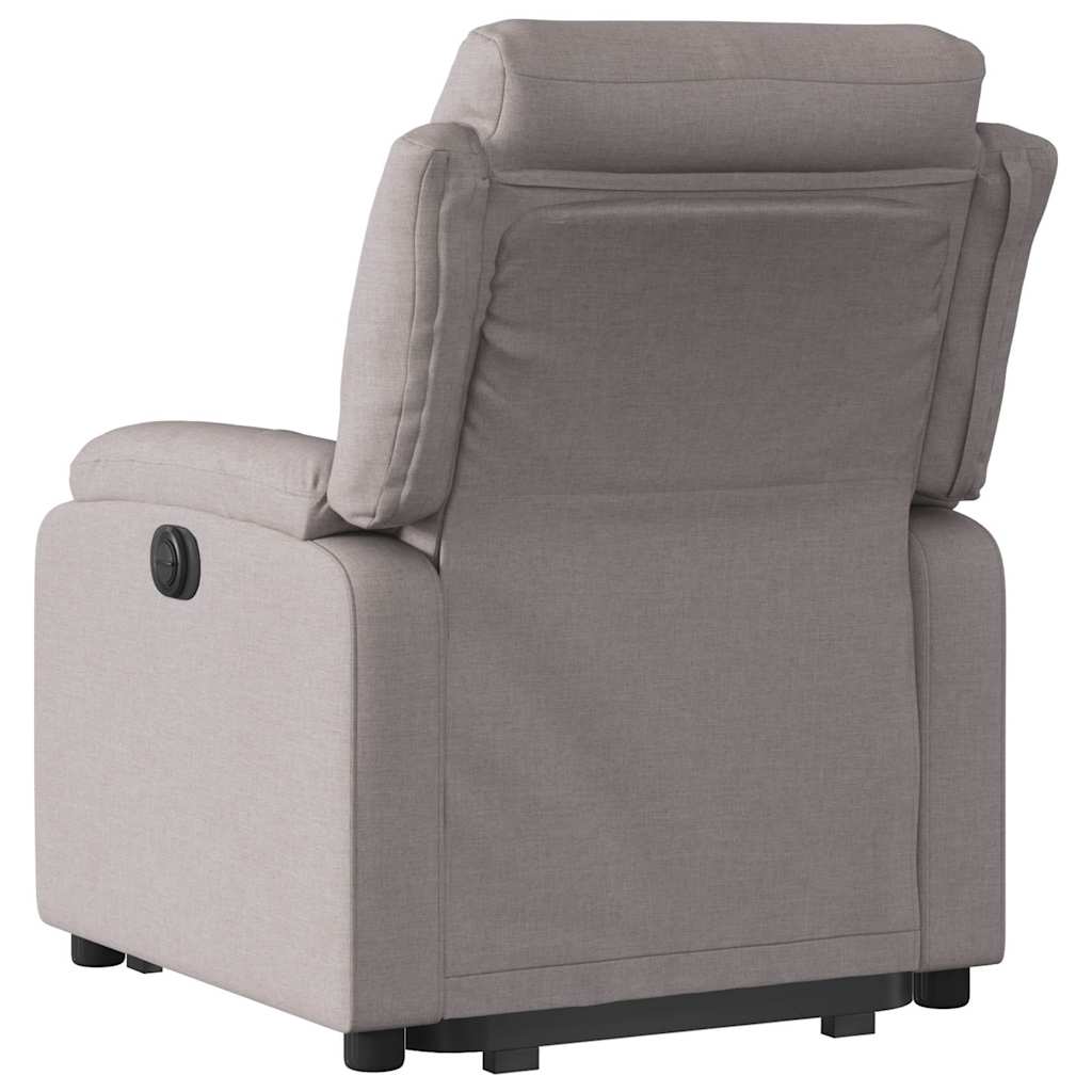 vidaXL Relaxsessel mit Aufstehhilfe Taupe Stoff
