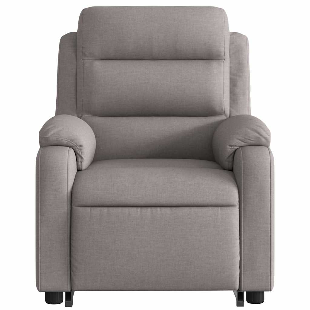 vidaXL Relaxsessel mit Aufstehhilfe Taupe Stoff