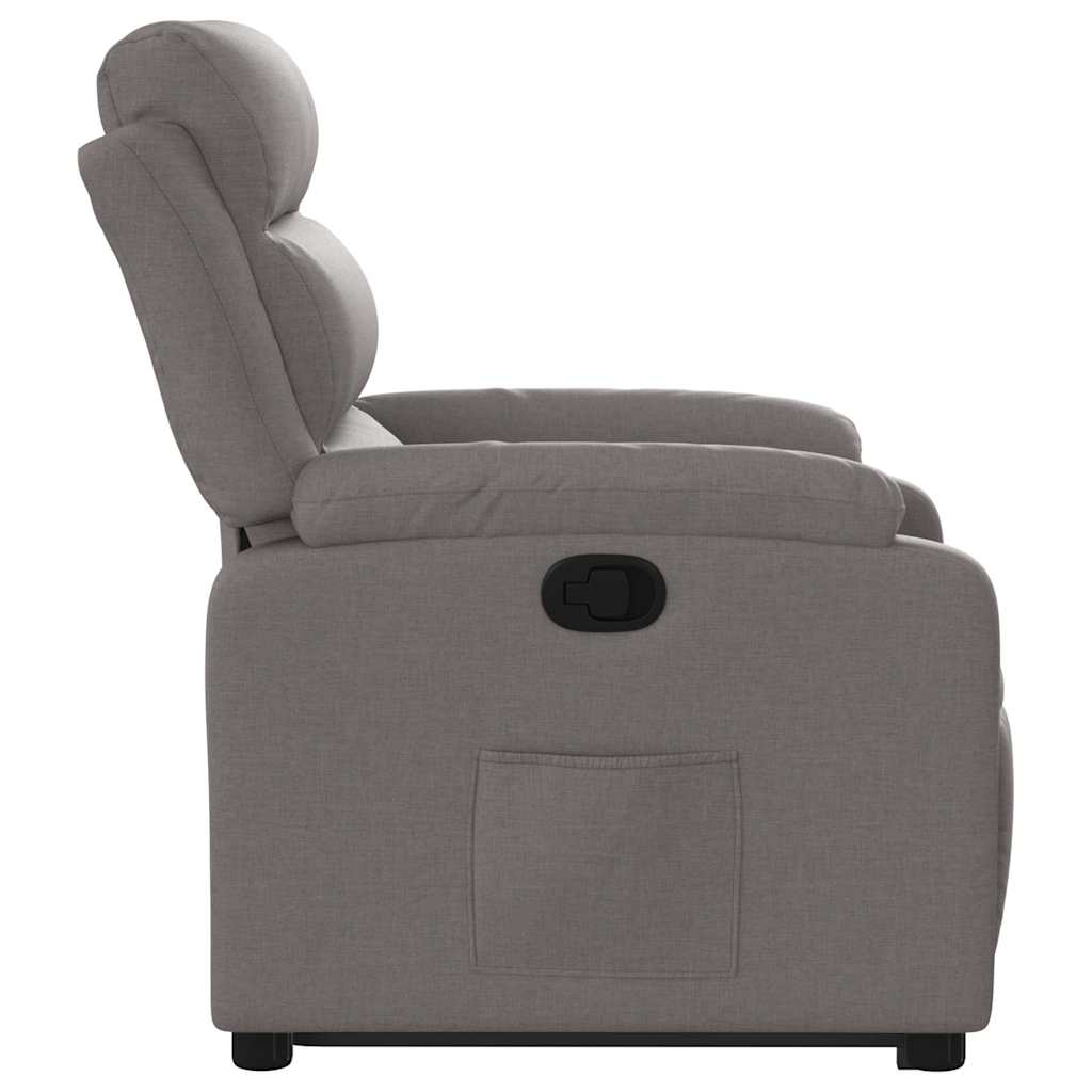 vidaXL Relaxsessel mit Aufstehhilfe Taupe Stoff