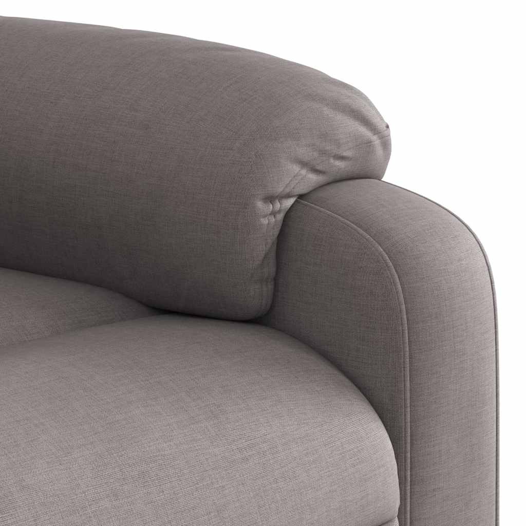vidaXL Relaxsessel mit Aufstehhilfe Taupe Stoff