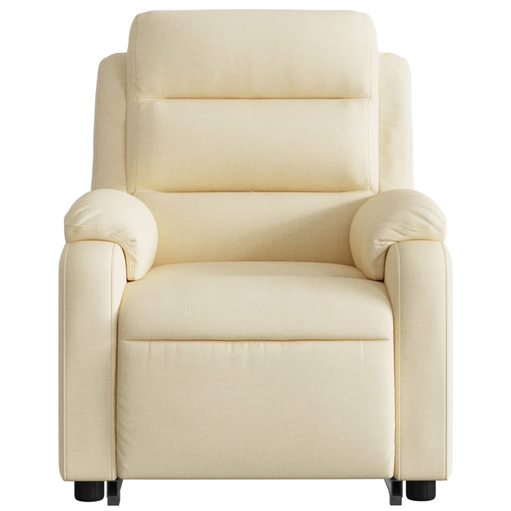 vidaXL Relaxsessel mit Aufstehhilfe Creme Stoff