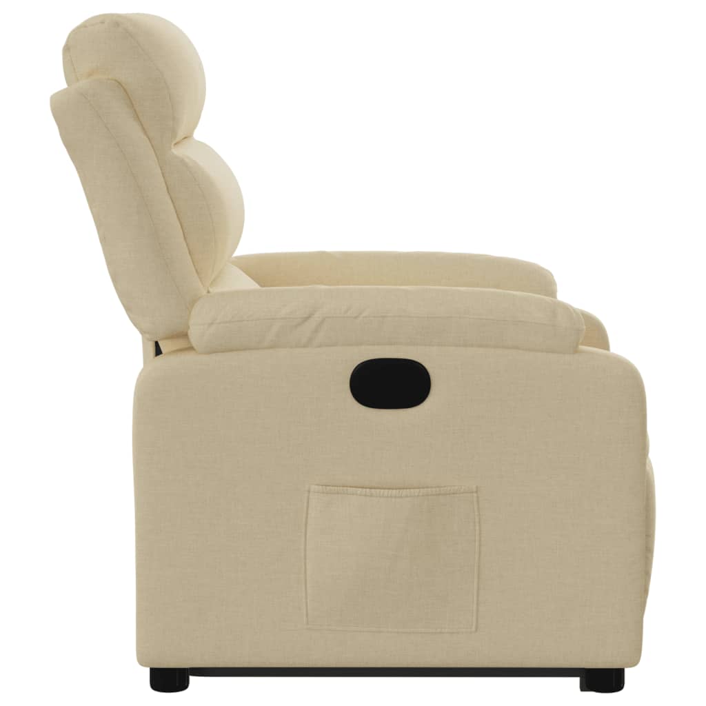 vidaXL Relaxsessel mit Aufstehhilfe Creme Stoff