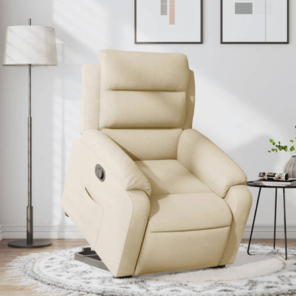 vidaXL Relaxsessel mit Aufstehhilfe Creme Stoff