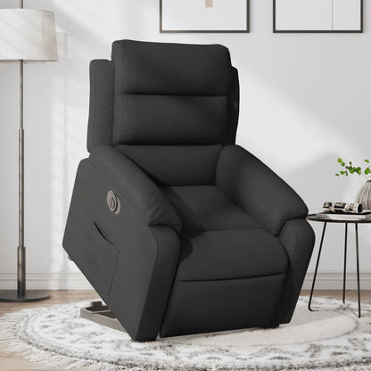 vidaXL Relaxsessel mit Aufstehhilfe Elektrisch Schwarz Stoff