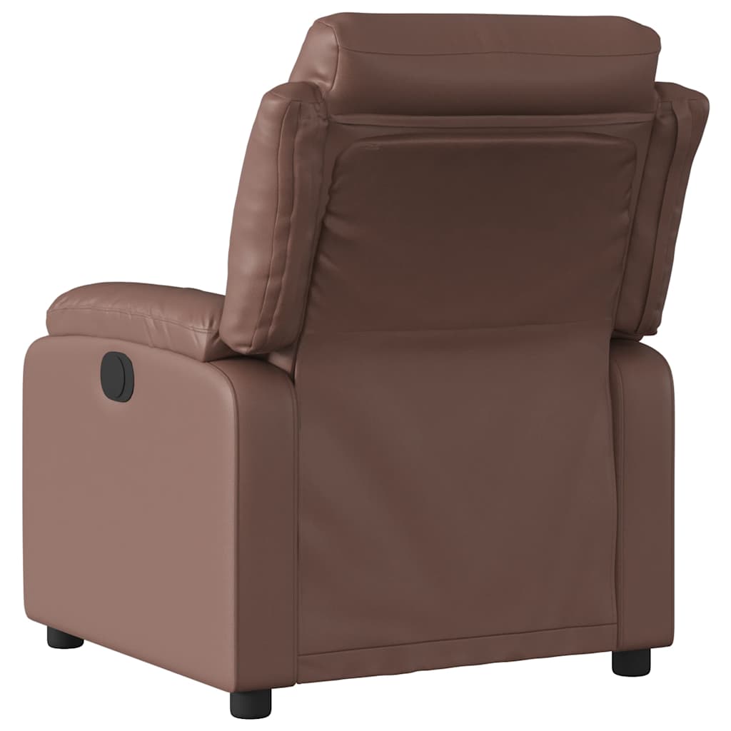 vidaXL Elektrischer Relaxsessel Braun Kunstleder