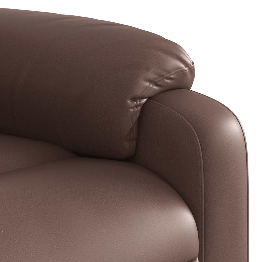 vidaXL Elektrischer Relaxsessel Braun Kunstleder