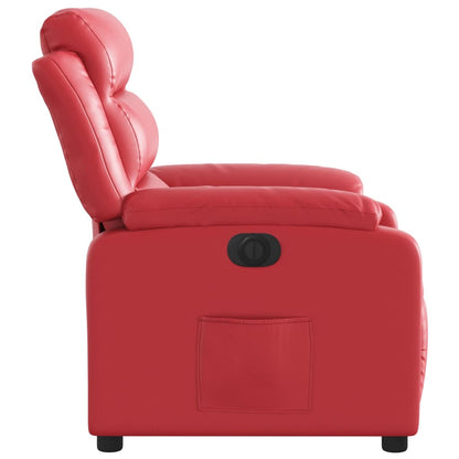 vidaXL Relaxsessel Elektrisch Rot Kunstleder