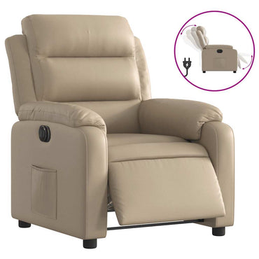 vidaXL Fauteuil relax électrique cappuccino-marron en similicuir
