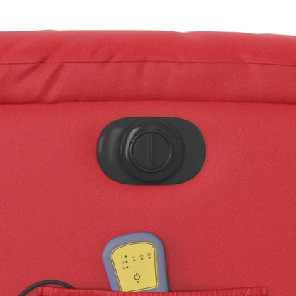 vidaXL Massagesessel Elektrisch Rot Kunstleder
