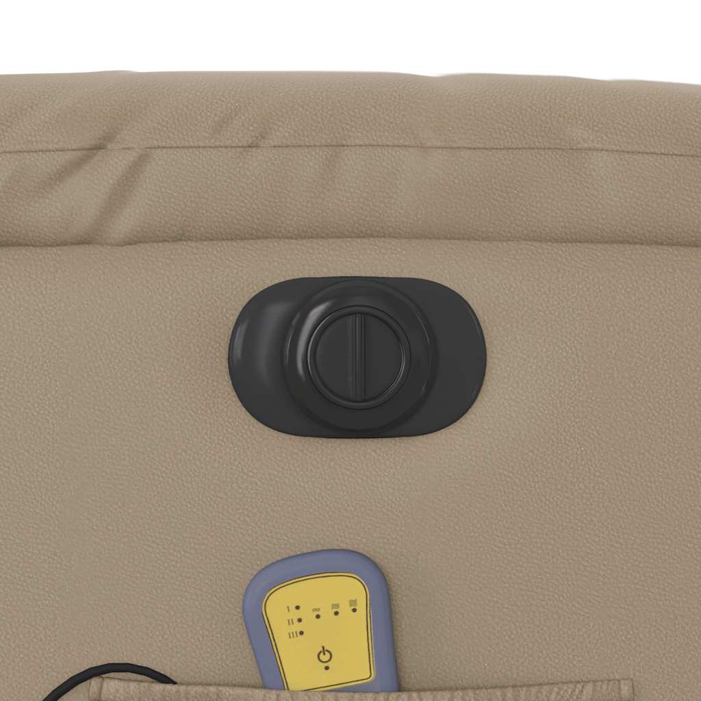 vidaXL Massagesessel Elektrisch Cappuccino-Braun Kunstleder
