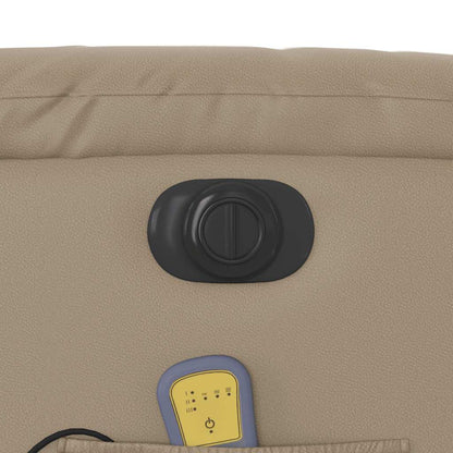 vidaXL Massagesessel Elektrisch Cappuccino-Braun Kunstleder