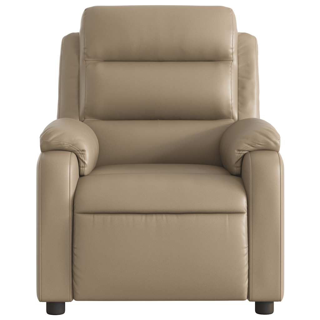 vidaXL Massagesessel Elektrisch Cappuccino-Braun Kunstleder
