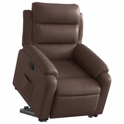 vidaXL Fauteuil relax releveur marron en similicuir