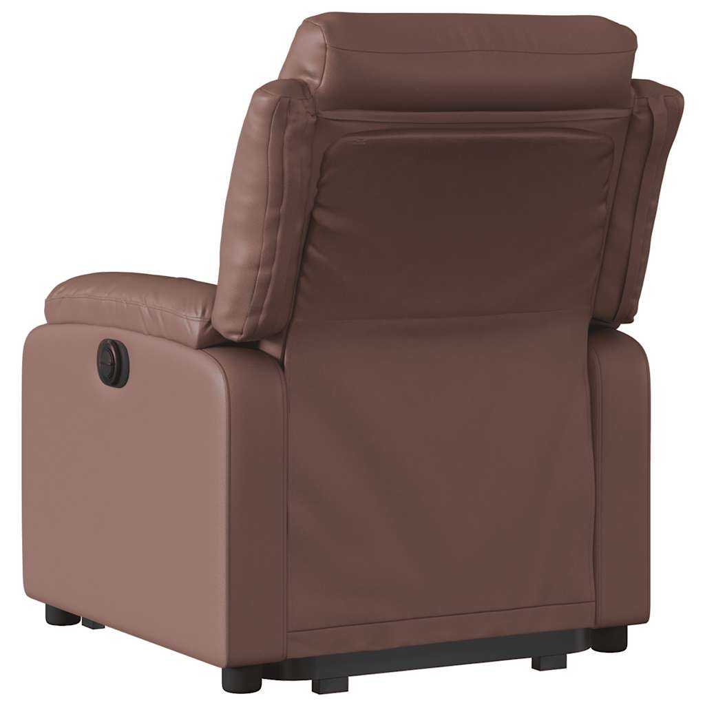 vidaXL Fauteuil relax releveur marron en similicuir