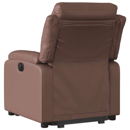vidaXL Fauteuil relax releveur marron en similicuir