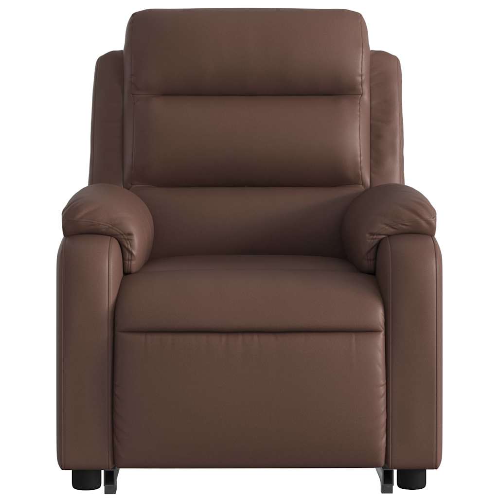 vidaXL Fauteuil relax releveur marron en similicuir