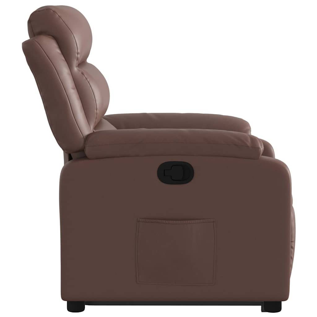 vidaXL Fauteuil relax releveur marron en similicuir