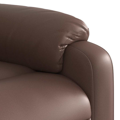 vidaXL Fauteuil relax releveur marron en similicuir