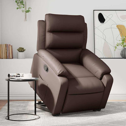 vidaXL Fauteuil relax releveur marron en similicuir