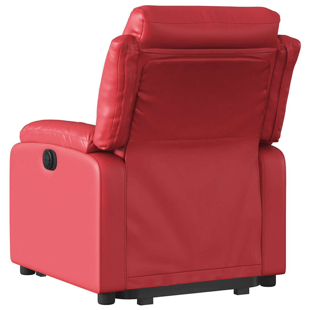 vidaXL Relaxsessel mit Aufstehhilfe Rot Kunstleder