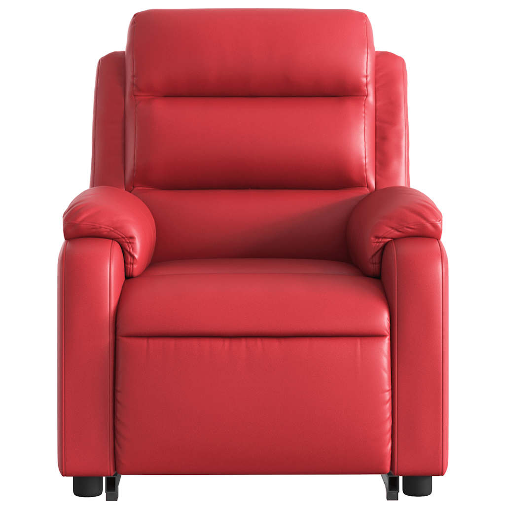 vidaXL Relaxsessel mit Aufstehhilfe Rot Kunstleder