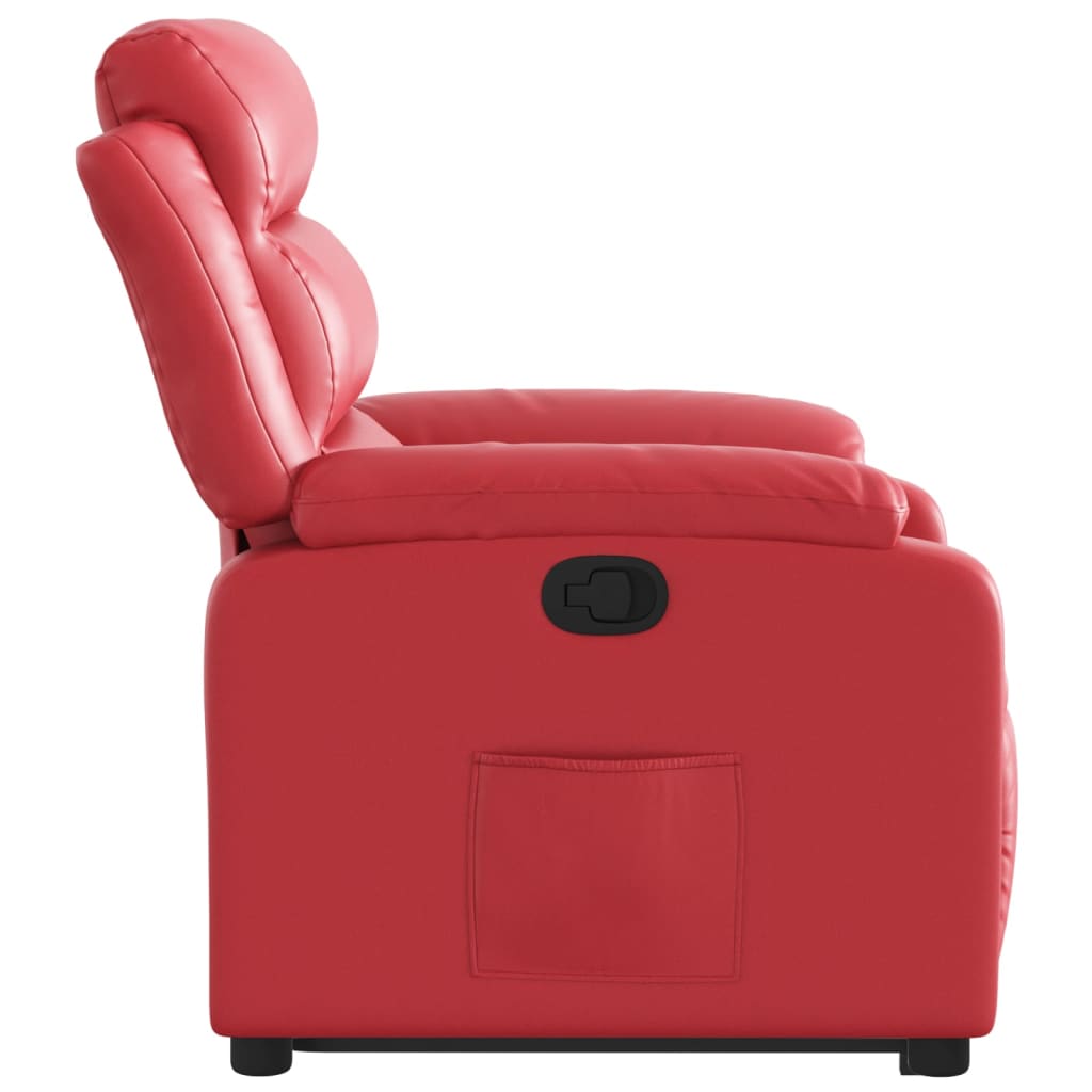 vidaXL Relaxsessel mit Aufstehhilfe Rot Kunstleder