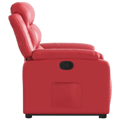 vidaXL Relaxsessel mit Aufstehhilfe Rot Kunstleder