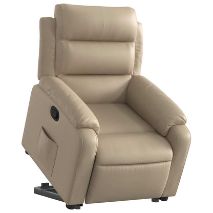 Fauteuil releveur vidaXL marron cappuccino en similicuir