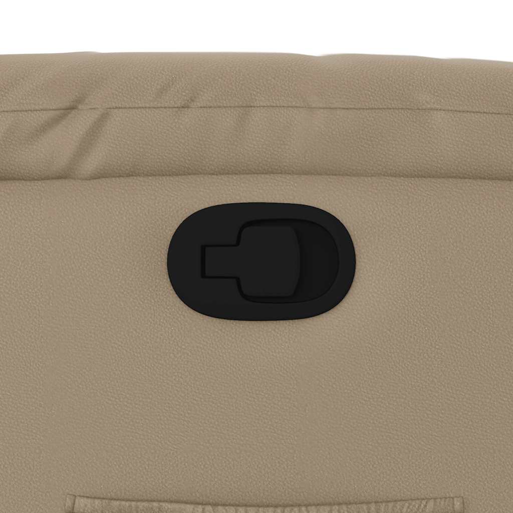 Fauteuil releveur vidaXL marron cappuccino en similicuir