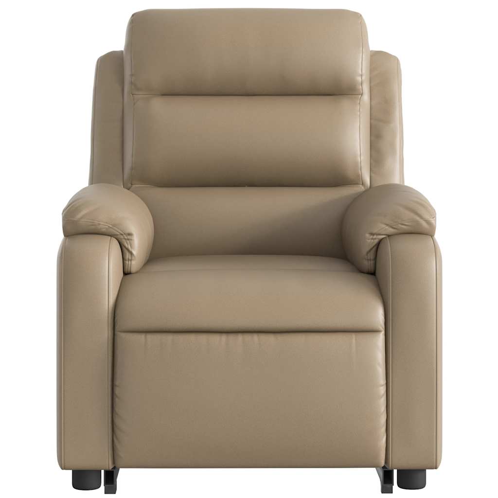 Fauteuil releveur vidaXL marron cappuccino en similicuir