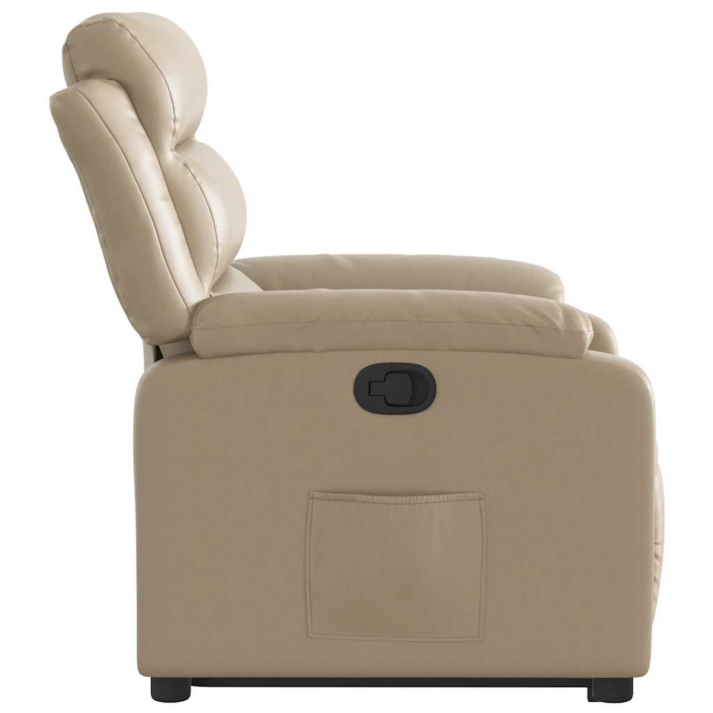 Fauteuil releveur vidaXL marron cappuccino en similicuir