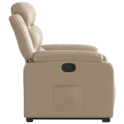 Fauteuil releveur vidaXL marron cappuccino en similicuir