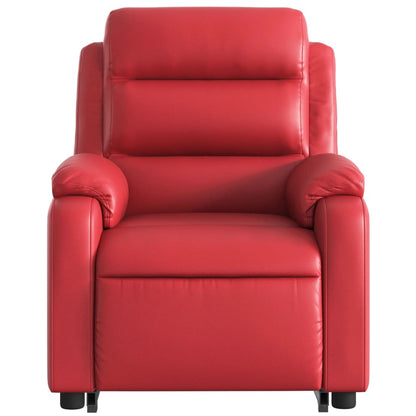 vidaXL Massagesessel mit Aufstehhilfe Rot Kunstleder