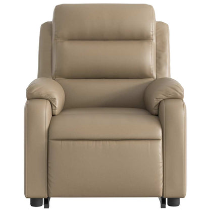 vidaXL Fauteuil de massage inclinable avec fonction de levage Cappuccino Similicuir