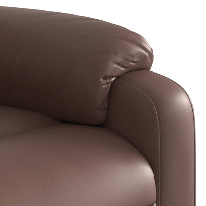 vidaXL Fauteuil inclinable électrique releveur marron similicuir