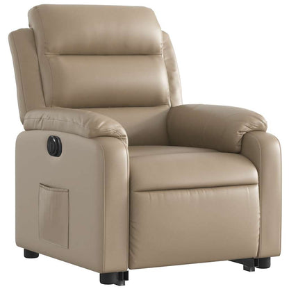 Fauteuil releveur électrique vidaXL en similicuir cappuccino