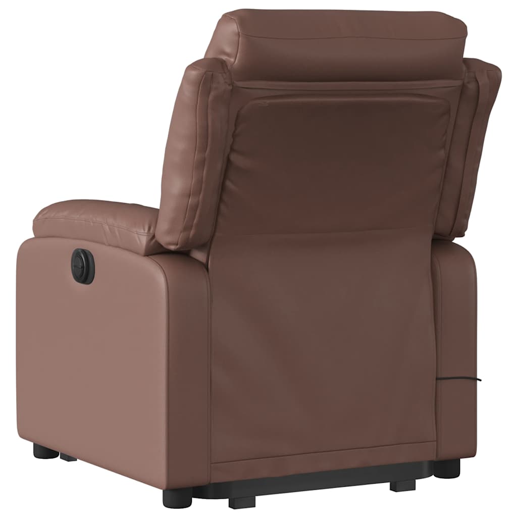 vidaXL Fauteuil de massage électrique releveur marron similicuir