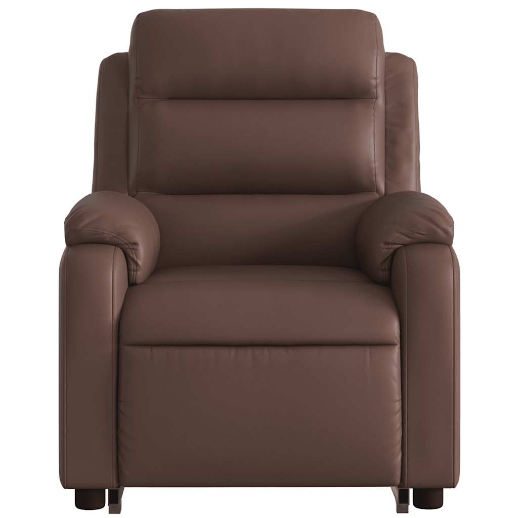vidaXL Fauteuil de massage électrique releveur marron similicuir