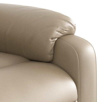 vidaXL Fauteuil de massage électrique avec fonction releveur Cappuccino Similicuir