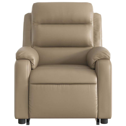 vidaXL Fauteuil de massage électrique avec fonction releveur Cappuccino Similicuir