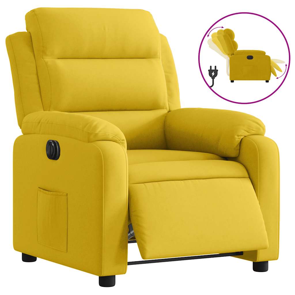 vidaXL Relaxsessel Elektrisch Gelb Samt