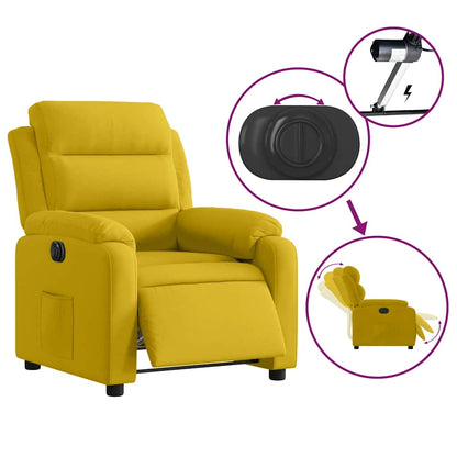 vidaXL Relaxsessel Elektrisch Gelb Samt