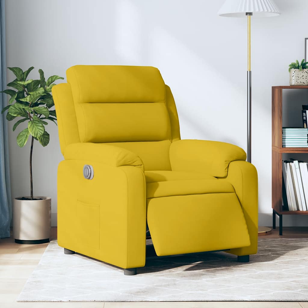vidaXL Relaxsessel Elektrisch Gelb Samt
