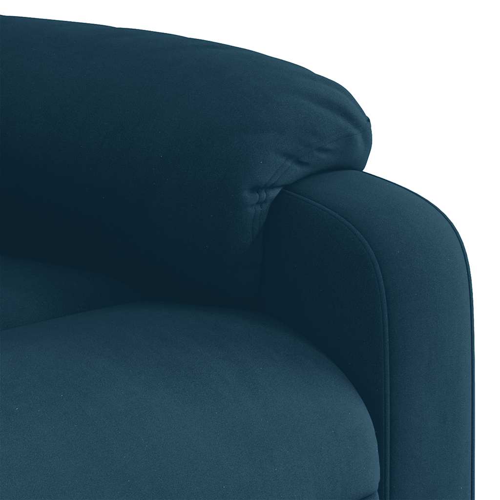 vidaXL Relaxsessel Elektrisch Blau Samt