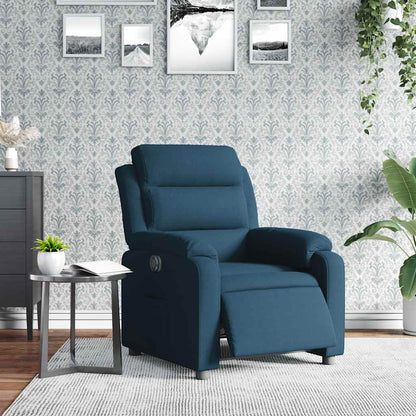 vidaXL Relaxsessel Elektrisch Blau Samt